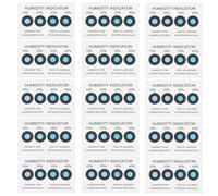 INOOMP 100 Cartes Indicatrices D'humidité 10%-40% 4 Points Sensibles, Pack Contrôle D'humidité Industriel pour Musées, Laboratoires et Stockage, Système D'alerte Hygrométrique Précis