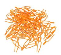 INOOMP 100 Clips de Fixation en Plastique Orange pour Jardinière à Fraises, Dispositif de Pression Invisible, Fourche à Planter pour Soutien des Tiges en Bureau et Boutique de Fleurs