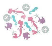 INOOMP 100 Confettis Décoratifs en Papier Forme Sirène Colorée pour Anniversaire et Festival, Ambiance Festive Garantie Cotillons Légers et Joyeux Couleur Aléatoire