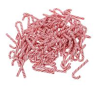 INOOMP 100 Pièces Canne à Sucre de Noël en Résine Rouge, Accessoire DIY Décoratif Petit et Mignon, pour Fêtes et Créations Artisanales