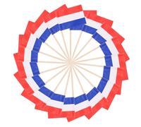 INOOMP 100 Pièces Cure-dents Décoratifs Drapeau Pays- en Bois et Tissu, Mini Pics pour Apéritifs, Fruits, Gâteaux et Desserts, Décoration Fête Nationale et Événementielle