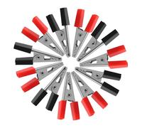 INOOMP 100 pièces Pinces Crocodile Isolées Électriques Petites Pince de Test Métal Nickelé pour Batterie Circuit et Connexion Rouge et Noir Résistantes et Polyvalentes
