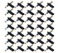 INOOMP 100 Pièces Système de Verrouillage à Came pour Meubles Fixation Discrète en Plastique et Fer, Assemblage Rapide sans Perçage pour Armoires et Lits