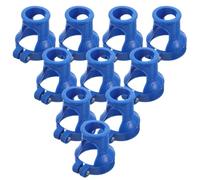 INOOMP 10pcs Capuchons de Protection de Cylindre en Plastique Bleu pour Valve de Bouteille D'oxygène Universels, Installation Facile, Adaptés au Camping et Voyage