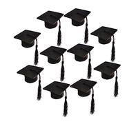 INOOMP 10pièces Bouchon De Bouteille De Vin De Remise De Diplôme Mini-Chapeau De avec Pompon Couvercle De Capsule De Bouteille pour Fête Ou Décoration