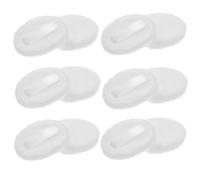 INOOMP 12 Pièces de Poudre en Coton Velours Blanc Rond, Doux et Confortable, Accessoire de Maquillage pour Poudre Fixante, pour Visage Petit et Usage Quotidien