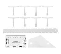 INOOMP 12 pièces Kit Outils Luthier Guitare avec Jauge Action Cordes Règle de Rayon Sous-cordes Règle Droite et Courbe de Manche pour Réglage Précis et Entretien Guitare Électrique