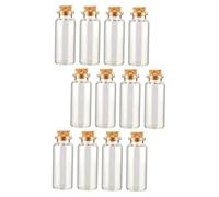 INOOMP 12 pièces Mini Bocaux Verre avec Bouchon Liège Flacons Verre pour DIY Sortilèges et Décoration Fiole Portable et Sécurisée pour Loisirs Manuels