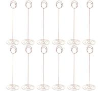 INOOMP 12 pièces Porte-Cartes de Table Mini Métal Rose Doré Supports Numéros et Photos pour Mariage Clips Robustes et Compacts pour Mémos et Menus