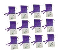 INOOMP 12 pièces Sachet Vide Lavande à Motif Fleurs Sachets Filet pour Rangement Parfumé Pochettes Vides pour Plantes Armoire et Bijoux