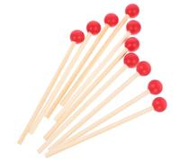 INOOMP 12 Pièces Wooden Drumsticks pour Garçon Fille Accessoires de Percussion avec Bois Musical Durable pour Garçons et Filles Rouge
