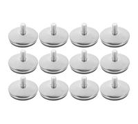 INOOMP 12 Pieds de Meubles en PU Argenté pour Canapé et Bureau, 12 Pcs Antidérapants Multifonctions pour Usage Domestique, du Bruit Assurée