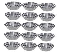 INOOMP 15 pièces Moule à Tartelettes Acier Épais Moules Multifonctions Antiadhésifs pour Muffins et Pudding Réutilisables pour Pâtisserie Maison