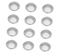 INOOMP 15 pièces Moule à Tartelettes Acier Inoxydable Moules à Pâtisserie Réutilisables pour Muffins et Œufs Surface Résistante et Démoulage Facile pour Desserts DIY