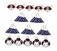 INOOMP 15pièces Charms Avec Pendentifs Éventail Et Fuji Pour Création De Bijoux Pour Bracelets Colliers Et Boucles Oreilles