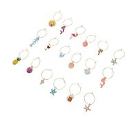 INOOMP 18 pcs Charm de Verre à Vin Identificateurs Colorés pour Verres à Vin Accessoires de Fête Décoration et Pratique