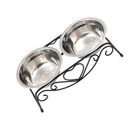 INOOMP 1ensemble Bols Acier Inoxydable pour Animaux De Compagnie Support Élevé Amovible avec Bols pour Alimentation Et Eau Confortable pour Chiens Et Chats