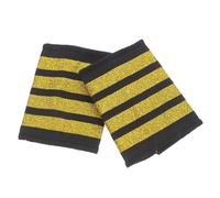 INOOMP 1Paire Épaulette de Professionnelle Épaulettes de Costume pour Garçon Fille et Adultes Accessoires de Costume Aviateur pour Cosplay Performances et Événements Insigne Aviation Or avec Barres
