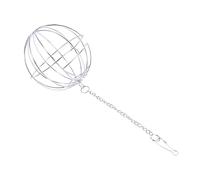 INOOMP 1pièce Distributeur Suspendu Inoxydable pour Alimentation Herbe Ballon De Nourriture pour Petits Animaux Lapins Cochons Et Chinchillas Design Pratique avec Accès Facile