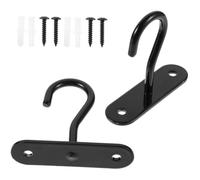 INOOMP 2 Ensembles Crochets Plafond pour Plantes Suspendues Crochets Métalliques Muraux Support Paniers Suspendus Charge Forte avec Vis et Chevilles pour Jardin Intérieur Extérieur