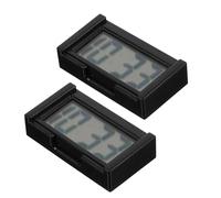 INOOMP 2 ensembles Horloge Numérique Automobile Mini Adhésive Horloge de Tableau de Bord Stable et Lot pour Véhicule Installation Facile sans Déformation Design Compact et Pratique