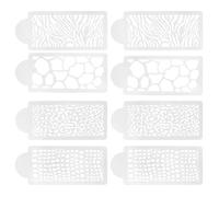 INOOMP 2 Ensembles Pochoirs Décoration de Gâteaux, Modèles D'impression Décorative, Pet Blanc, Imperméables, Diy, Scrapbooking, Dessin au Trait