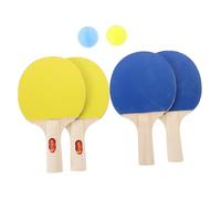 INOOMP 2 Ensembles Set de Raquettes de Tennis de Table pour Garçon Fille Débutants avec Balles Kit pour Apprentissage et Entraînement Au Tennis de Table Intérieur et Extérieur