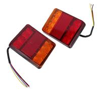 INOOMP 2 Feux Arrière de Remorque LED Universels 12V pour Camion et Camping-Car, Étanches, Résistants aux Intempéries, Haute Visibilité, Installation Facile, Éclairage Sécurité Route