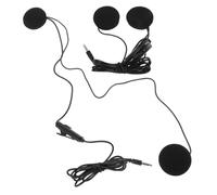 INOOMP 2 Oreillettes Casque de Moto Noires Filaires 4 Broches Microphone Intégré, Système Audio GPS pour Cycliste, Écouteurs Intra-Auriculaires Confortables, de Bruit pour Conduite
