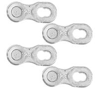 INOOMP 2 Paires de Connecteurs de Chaîne en Acier pour Vélo 12 Vitesses, Boucles de Maillon Rapide pour Chaîne Vtt, Adaptateurs Robustes Argentés, Kit Réparation Transmission Vélo