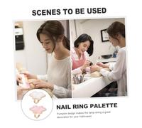 INOOMP 2 pièces Anneaux Palettes de Mélange pour Nail Art Bagues Marbrées Résine Blanche et Rose Outils Créatifs pour Ongles Décorations Originales et Pratiques pour Manucure