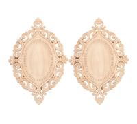 INOOMP 2 pièces Appliques Sculpté Massif pour Décoration Meuble Onlay Style Classique et Moderne Facile à Peindre Décoration Murale Élégante