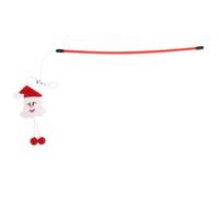 INOOMP 2 Pièces Bâton de Jeu Interactif pour Chats Rouge en PP Forme Père Noël, D'entraînement pour Chats pour Exercice et Soulagement du Stress à Noël