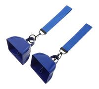 INOOMP 2 Pièces Cloche de Vache Bleu 3 Pouces Poignée et Sangle Poignet, Facile à Utiliser, Fans Lors Coupe du Monde Jours de Match