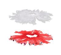 INOOMP 2 Pièces Collier Tutu pour Petits Chiens en Tulle Polyester, Tenue Élégante et Confortable pour Occasions Spéciales et Mariages, Facile à Habiller