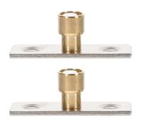 INOOMP 2 Pièces Guide de Sol pour Porte Coulissante Butée de Guide, Roulettes en Nylon 10 MM, Support Métal Robuste, Installation Rapide, pour Armoires Domestiques