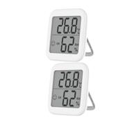 INOOMP 2 pièces Hygromètre Numérique pour Intérieur Thermomètre Digital avec Indicateur de Confort Usage Maison Bureau Chambre Mesure Température et Humidité Support et Fixation Murale