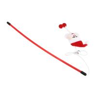 INOOMP 2 Pièces Interactif pour Chat Bâtonnet Rouge en PP Forme Père Noël pour Jouer et Exercer Votre Chat, Résistant aux Morsures pour Garder Votre Animal à Noël