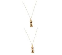 INOOMP 2 Pièces medaillon Decoration émouvant décoration Anti Rouille Collier Pendentif urne pour Chiot Bijoux urne pour Cendres de Chien cendriers pour Cendres de Chien Acier Inoxydable