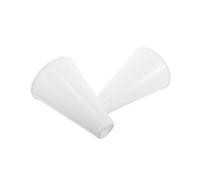 INOOMP 2 Pièces Mégaphone de Supporter en Plastique Blanc, Léger et Incassable, Activités d'esprit D'équipe Matchs de Football, Style Vibrant pour Adultes et Garçon et Filles
