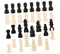 INOOMP 2 Pièces Mini Pièces D'échecs en Bois Lot de Rechange pour Échiquier, Format Compact Et Léger, Aux Garçon Et Filles Et Pratiquer en Déplacement