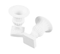 INOOMP 2 Pièces Mini Pot de Fleurs Fournitures de décoration pour Maison de poupée Miniatures de Maison de poupée Accessoires de en Plein air Plastique Blanche
