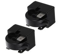 INOOMP 2 Pièces Pièce de Démarrage pour Compresseur de Congélateur Noir en Plastique, Installation Facile, Stable et Fiable pour Réparation et Maintenance Frigorifique
