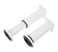 INOOMP 2 Pièces Pieds de Meubles Réglables en Acier au Carbone Blanc, 12 | Meuble Tiroir et Commode, Finition Polie, Installation Facile, Style Moderne Minimaliste