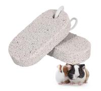 INOOMP 2 Pièces Pierre molaire Mordre Pierre des molaires Chose Donjon mâcher Accessoires de Lapin Chat Gerbille Souris Lapins Bloc Hamster Petit Animaux Jouets Pierre à Griller Les Dents