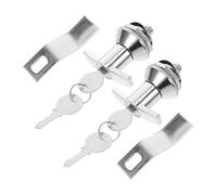 INOOMP 2 Pièces Serrure de Sécurité Armoire avec Clés en Alliage d'Aluminium, Verrou de Poignée Robuste, Serrure de Meuble Résistante pour Armoires et Compartiments de Camping-Car