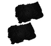 INOOMP 2 Pièces Toile D'araignée Noire en Tissu Effiloché pour Décoration D'halloween, Accessoire D'horreur pour Fête de Carnaval et Ambiance Effrayante