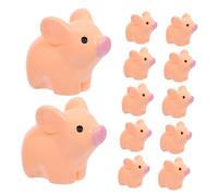 INOOMP 20 Pièces Mini Figurines Résine de Petits Cochons Décor Micro- Sculptures Animaux Miniatures pour Décoration Intérieure Bureau et Jardin