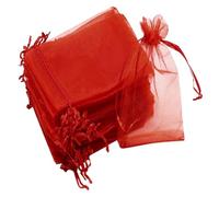 INOOMP 200pièces Pochettes Organza Sachets à Bijoux Transparents Cordon pour Cadeaux Bonbons et Petits Objets