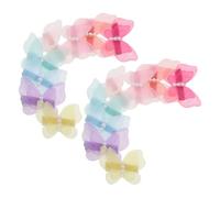 INOOMP 24 Pièces Pet Butterfly Hair Clips with Faux Pearls Lightweight Dog and Cat Hair Accessories for Puppy and Kitten Styling